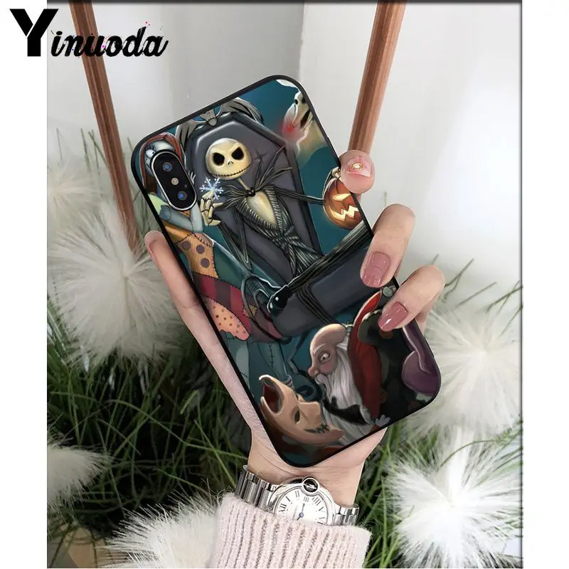 A8 Yinuoda Джек Скеллингтон Забавный Хэллоуин Coque Shell чехол для телефона для Apple iPhone 8 7 6 6S Plus X XS MAX 5 5S SE XR Чехол для мобильного телефона s - Цвет: A8
