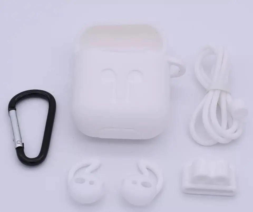 Белый 5 шт./компл. силиконовые Беспроводной Bluetooth футляр для наушников для Air pods i10 i12 i20 i30 вкладыши Наушники Аксессуары Защитная крышка - Цвет: Белый
