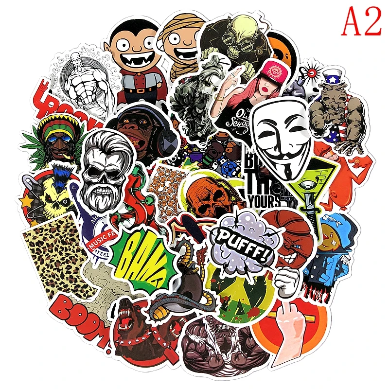 50 шт. 5 Стиль Стикеры для ноутбука чемодан автомобиль велосипед мотоцикл