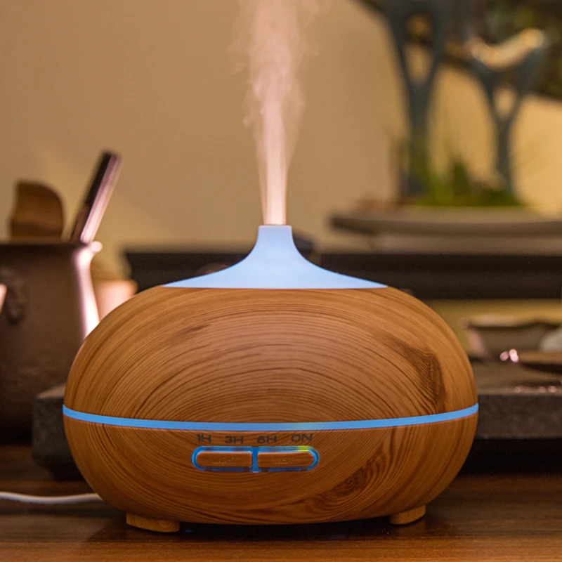 Diffuserlove Cool Mist Humidifier 300ml Wood Grain Usb Ultrasonic Aroma Essential Oil Diffuser for Office Bedroom Living Room | Дом и сад