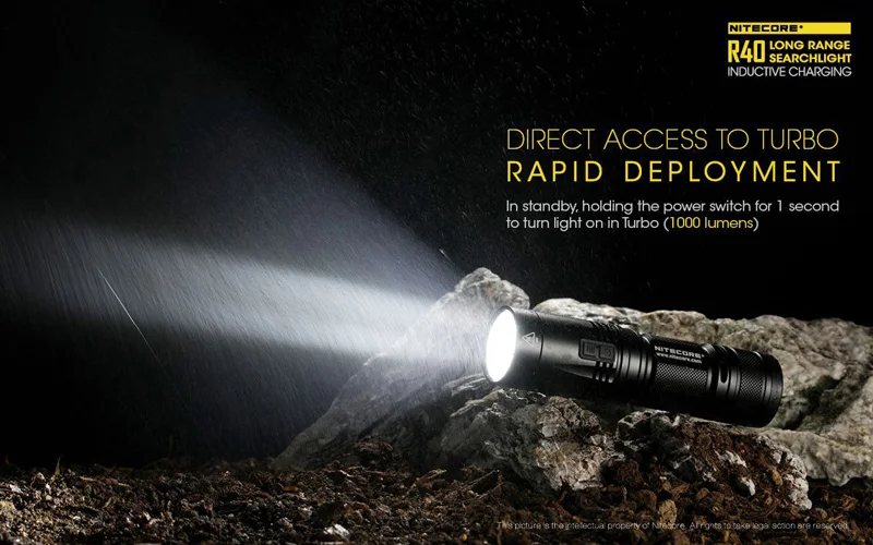 White Заводская цена Nitecore R40 XP-L HI светодиодный 1000 люменов Индуктивная зарядка 520 метров дальний прожектор - Испускаемый цвет: White