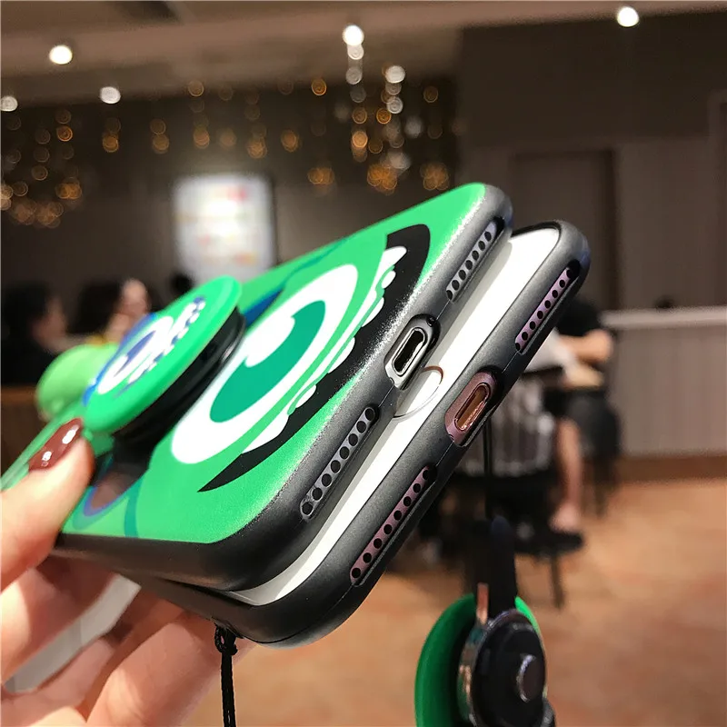 Милый мультяшный кукла большие глаза чехол для телефона iphone X XS MAX XR Мягкий