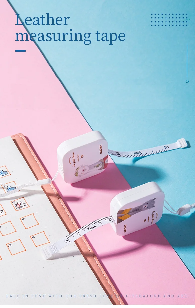 2 шт. Мультфильм Альпака кожаная измерительная лента 1,5 м 60 дюймов Мини Портативный измерительная лента tapeline офисные школьные принадлежности F577