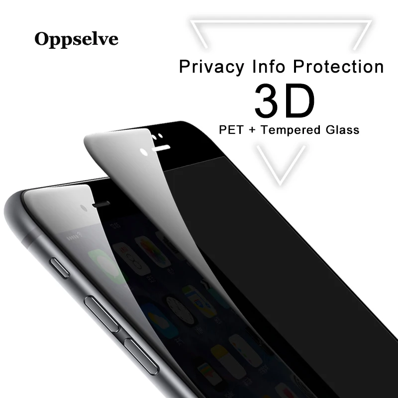 3D изогнутый полноэкранный антибликовый защитный экран Oppselve для iPhone X XS MAX XR 10 6 6S 7 8