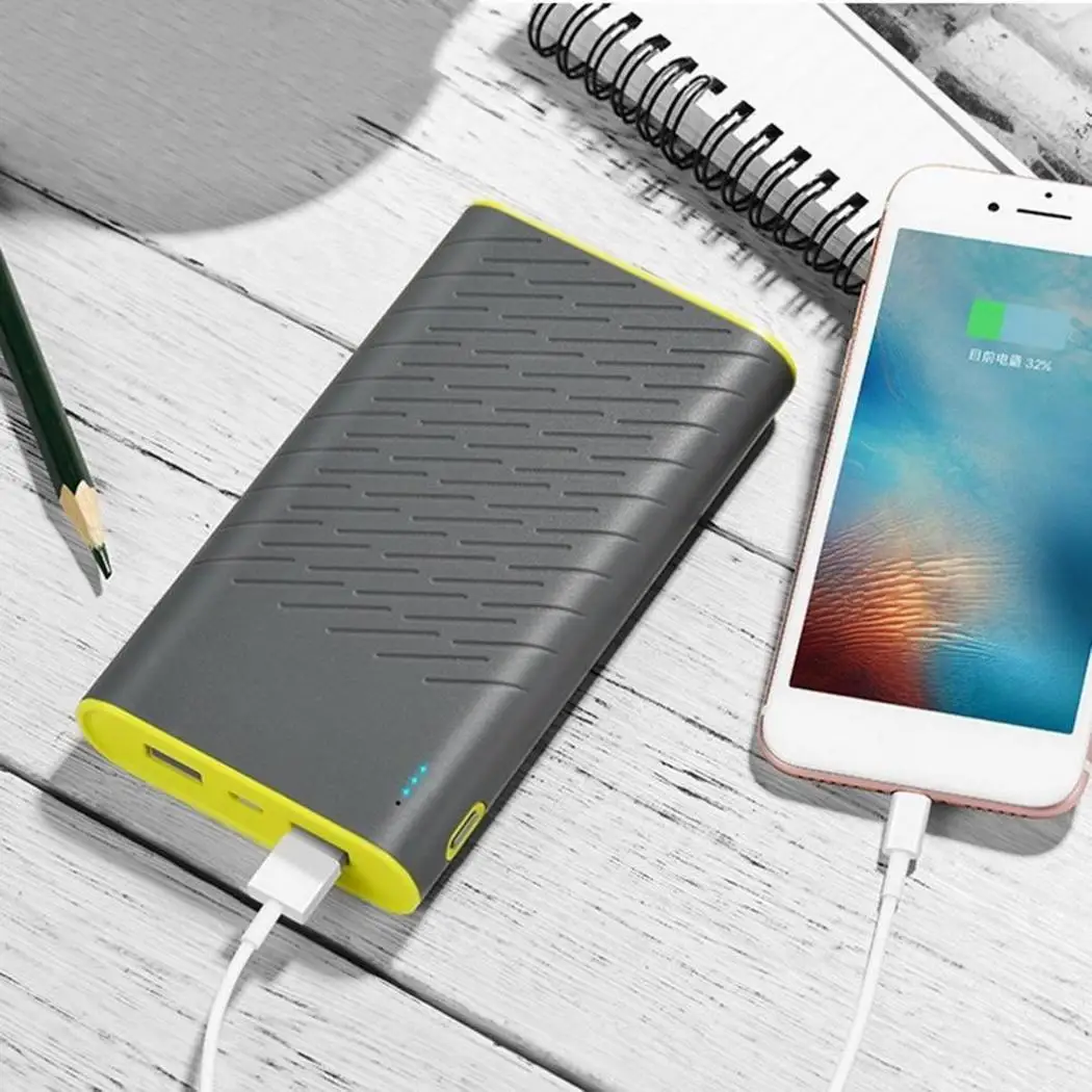 Внешний аккумулятор с двойным выходом USB универсальный кабель постоянного тока 5