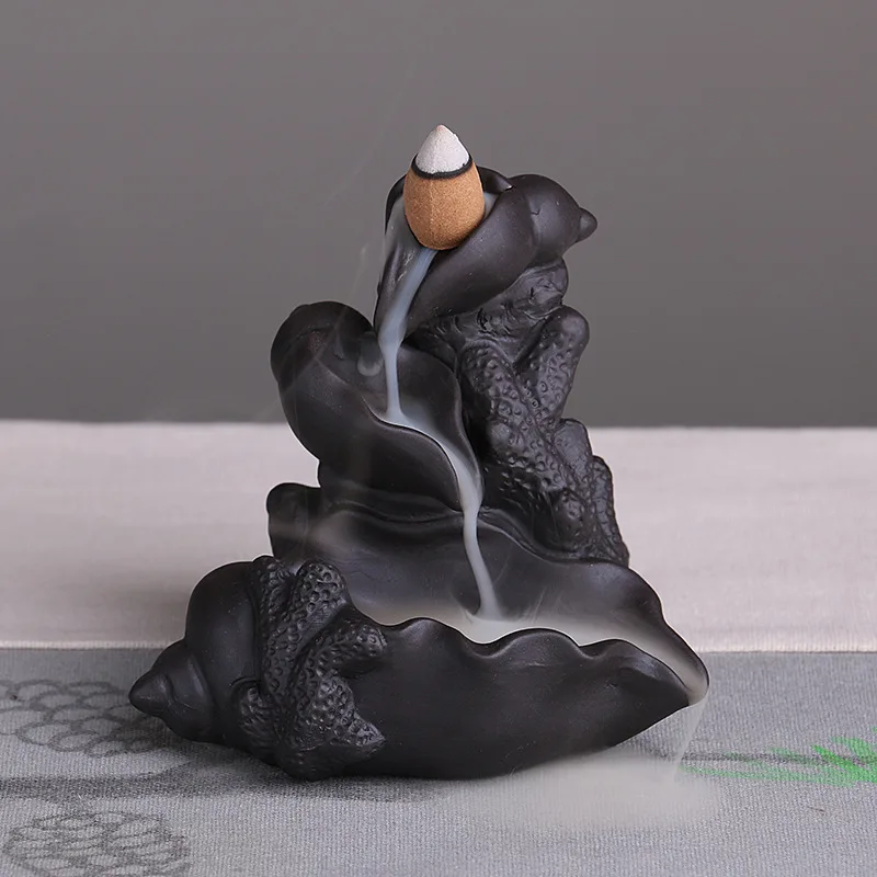 Подставка для курильницы в виде лотоса|incense holder|leaf burnerbackflow incense burner |