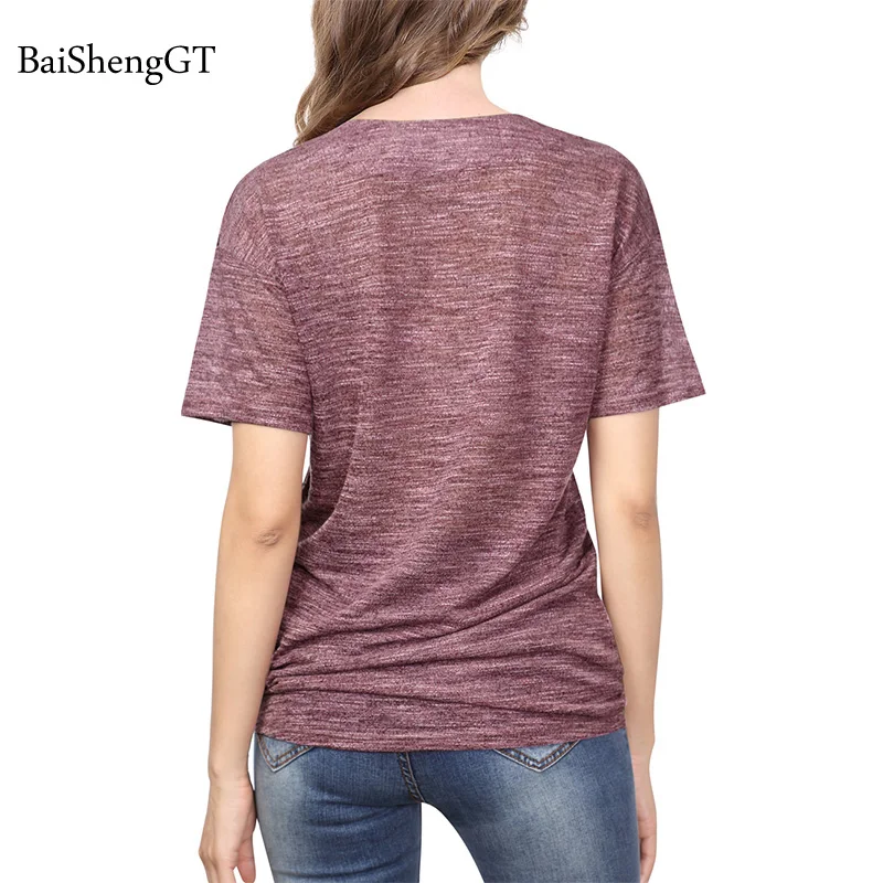 Лето футболка Для женщин 2018 новые весенние Повседневное Модные топы Костюмы