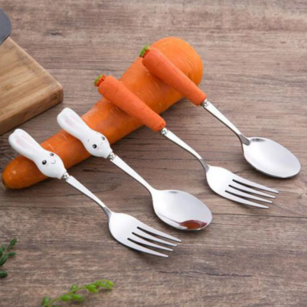 Столовые приборы для кухни столовая ложка нержавеющая сталь морковь аксессуары