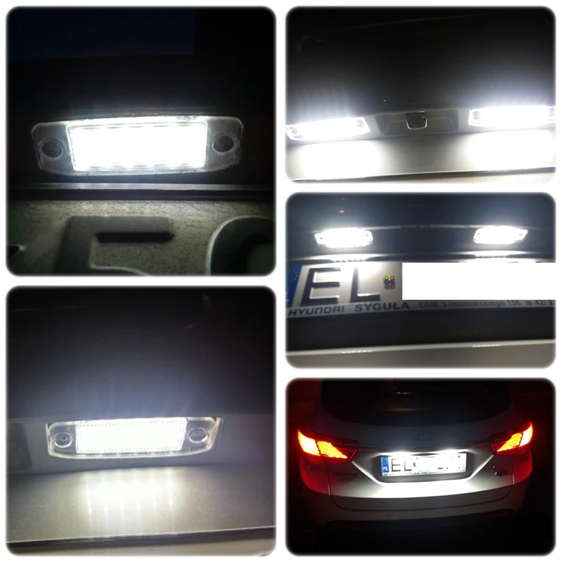 

2PCs Car Led Number License Plate Lights For Hyundai Sonata 10 10-13 Sonata YF 10MY 2010-2013 GF 10 Kia Sportage 2011-2013