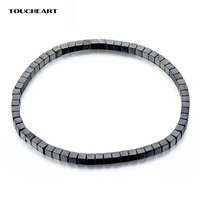 toucheart black square stainless steel handmade bracelet bangles charms for women silver jewelry making bracelets sbr180040
