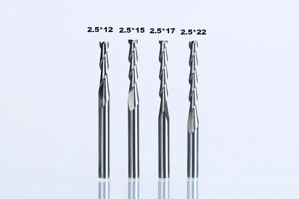 HUHAO 5 шт./лот 3,175 мм 2 флейты спиральные фрезы для дерева с ЧПУ Концевая фреза из карбида вольфрама PCB фрезы фрезерные станки с ЧПУ Инструменты