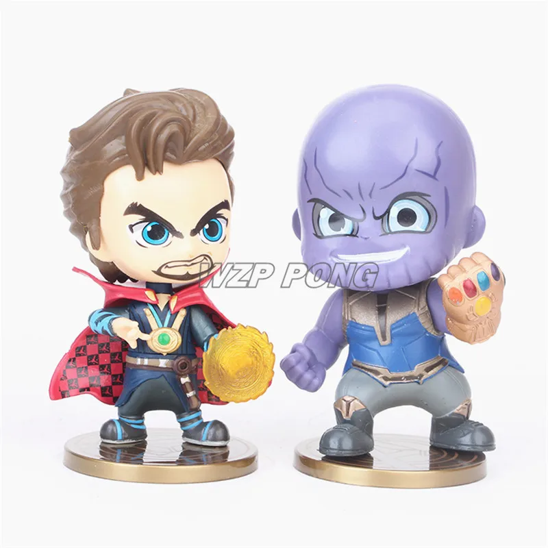 6 шт./компл. Мстители Бесконечность войны аниме фигурка Капитан Америка Локи