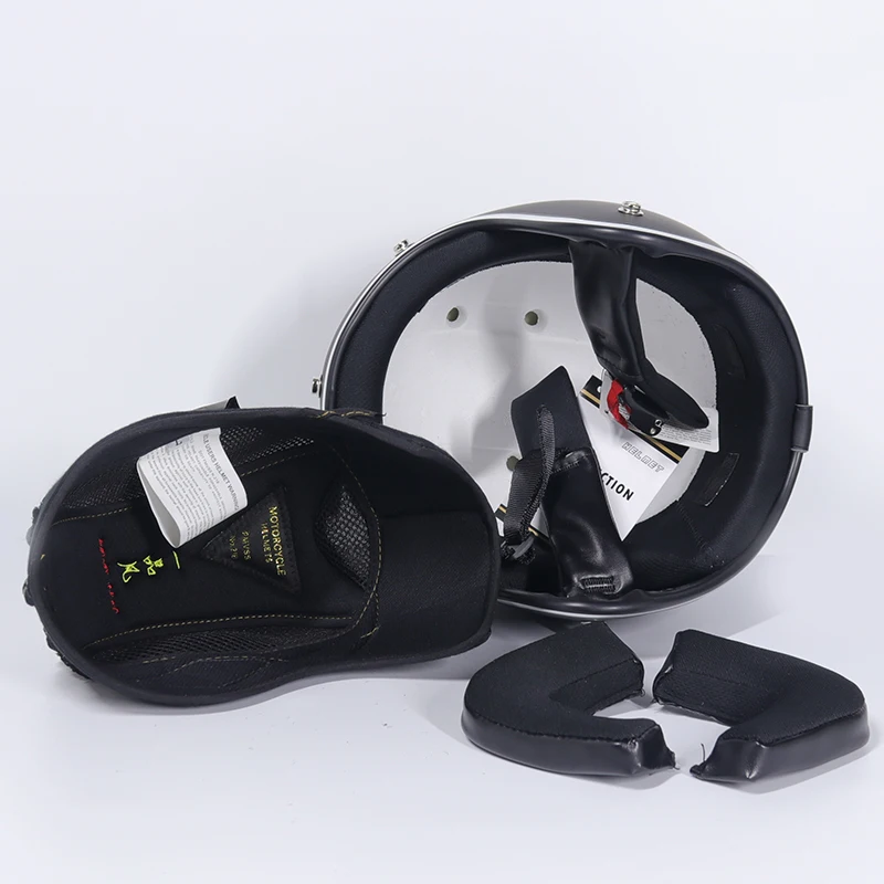 Новый стиль мотоциклетный шлем матовый черный ретро в горошек SG Стандартный