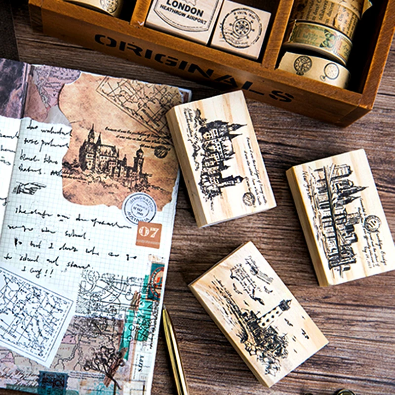 Спутниковая карта/Postmark/замок/город Маяк печать штемпели деревянные резиновые