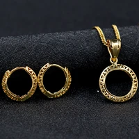 zea dear jewelry fashion jewelry 2021 high quality bridal jewelry set for women earrings pendant necklace round circle for party