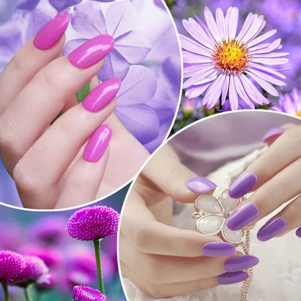 Фиолетовый цвет серии гель лак для ногтей 15 мл УФ светодиодный светильник