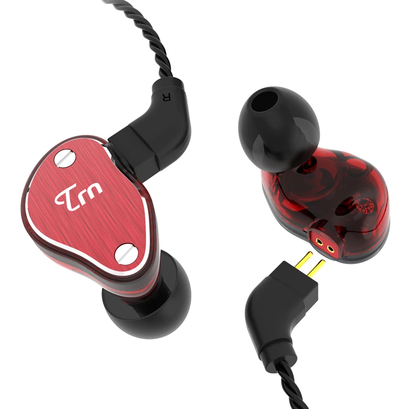 TRN V60 1BA с 2DD гибридными металлическими наушниками HIFI Monito спортивные наушники для