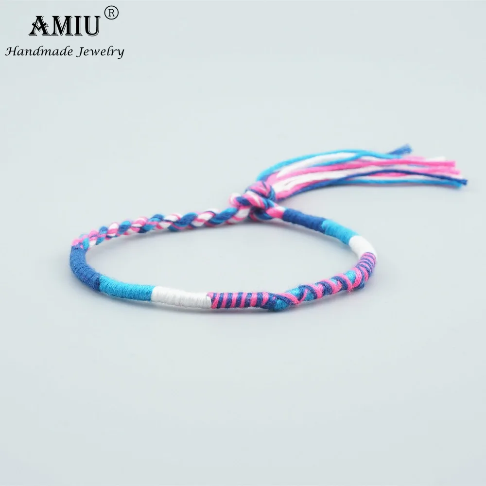 AMIU ювелирные изделия из хлопка браслеты дружбы в богемном стиле Плетеный