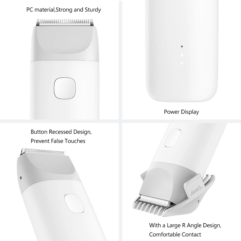 Xiaomi MiTu USB перезаряжаемая безопасная IPX7 Водонепроницаемая электрическая машинка для стрижки волос Бритва Бесшумный мотор для детей для маленьких мужчин Mijia Barber