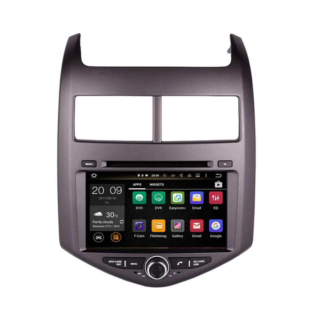 Android 8.0 Octa Core 4GB RAM Car Multimedia Player with Bluetooth For Chevrolet Aveo 2011- Radio Stereo GPS Navigation | Автомобили и