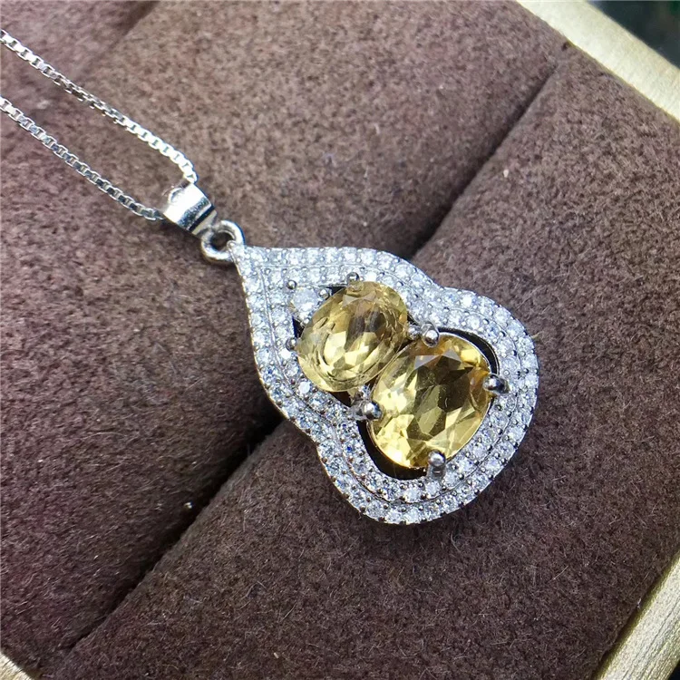 Женский кулон с топазом KJJEAXCMY boutique jewels инкрустация из чистого серебра 925 пробы
