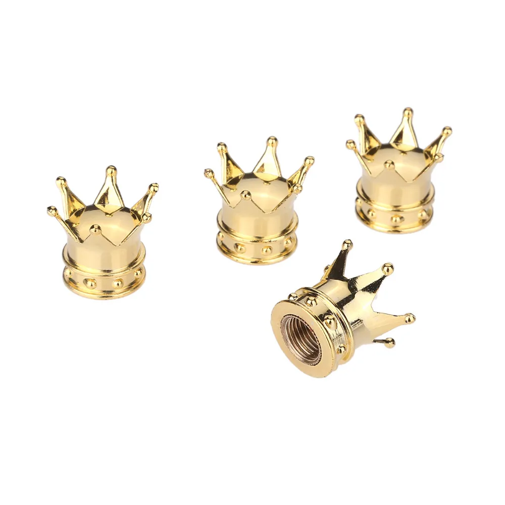 4 pc/lot Aluminum Crown Wheel Tire Valve Stem With Dust Caps Wheels High quality Car Styling Accessories | Автомобили и мотоциклы