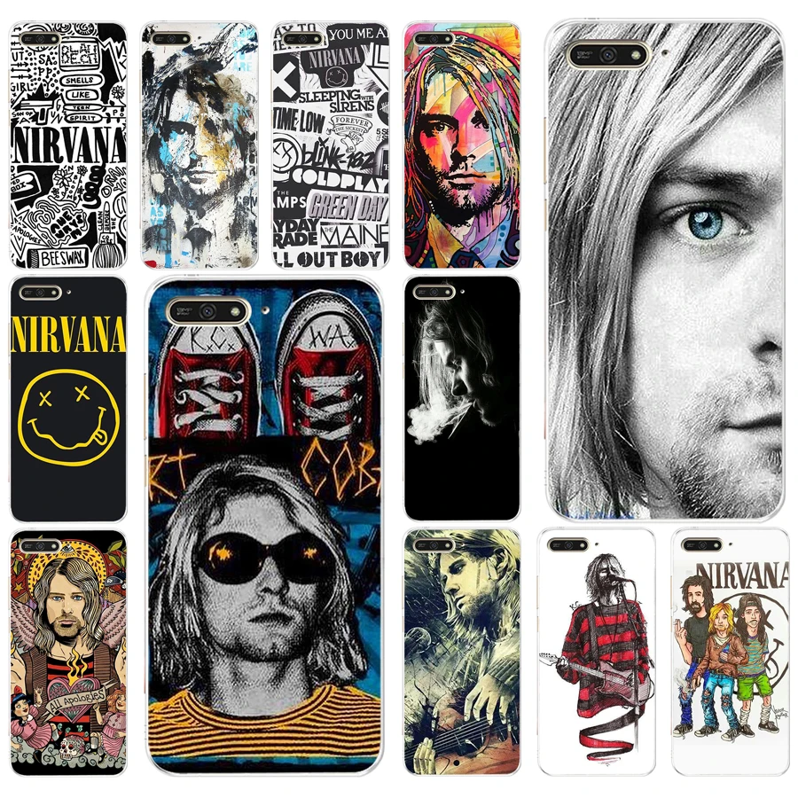 228AQ Nirvana Kurt Cobain чехол для телефона из мягкого силикона ТПУ с рисунком huawei Honor 7a pro 7x
