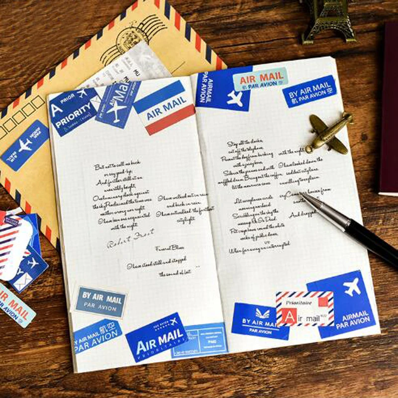 45 шт./кор. Airmail (заказное Авиапочта коробка стикеры Mini бумажные наклейки украшения