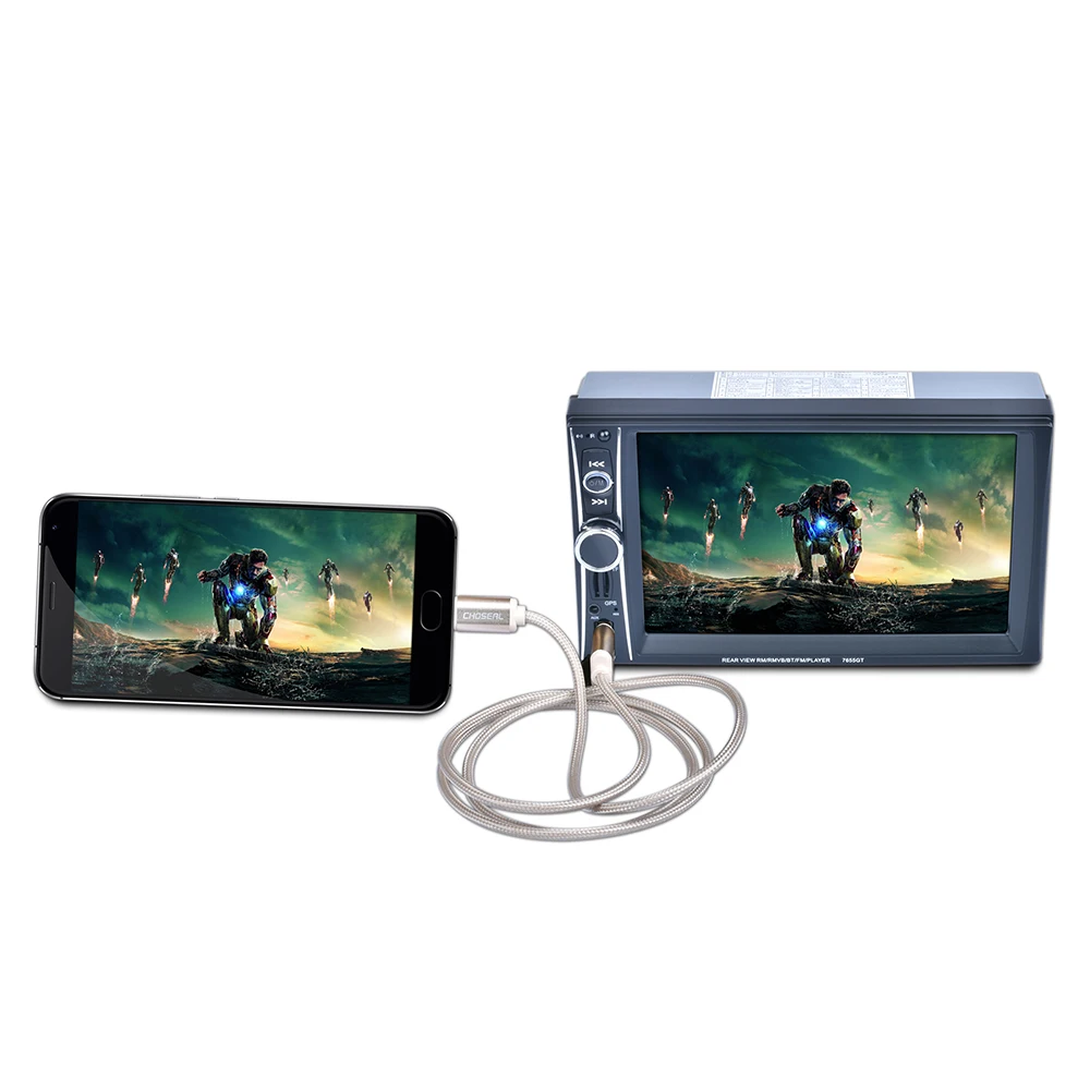 Автомобильная стереомагнитола 7 &quotHD 2DIN Bluetooth MP5 плеер GPS навигация поддержка