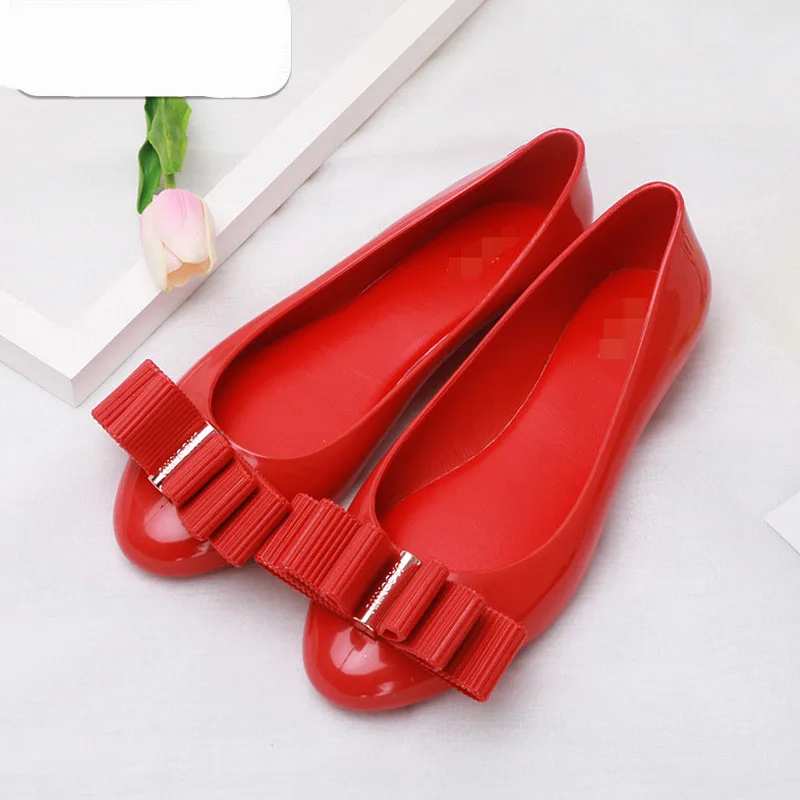 Mini Melissa/милые женские прозрачные сандалии с бантиком коллекция 2018 года Melissa туфли