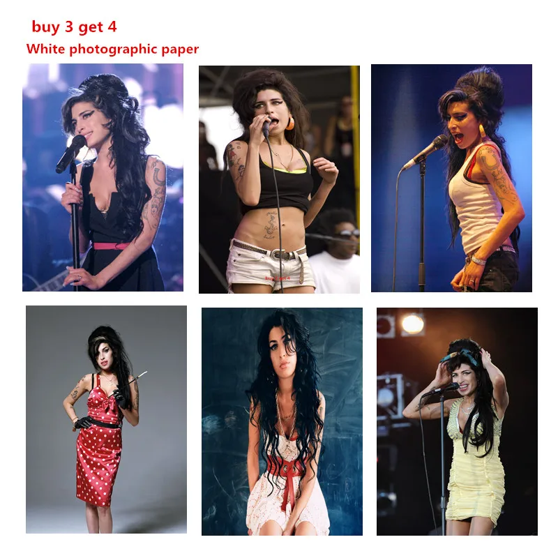 Музыкальный певец Amy Winehouse постер бумажный принт картина домашний Декор