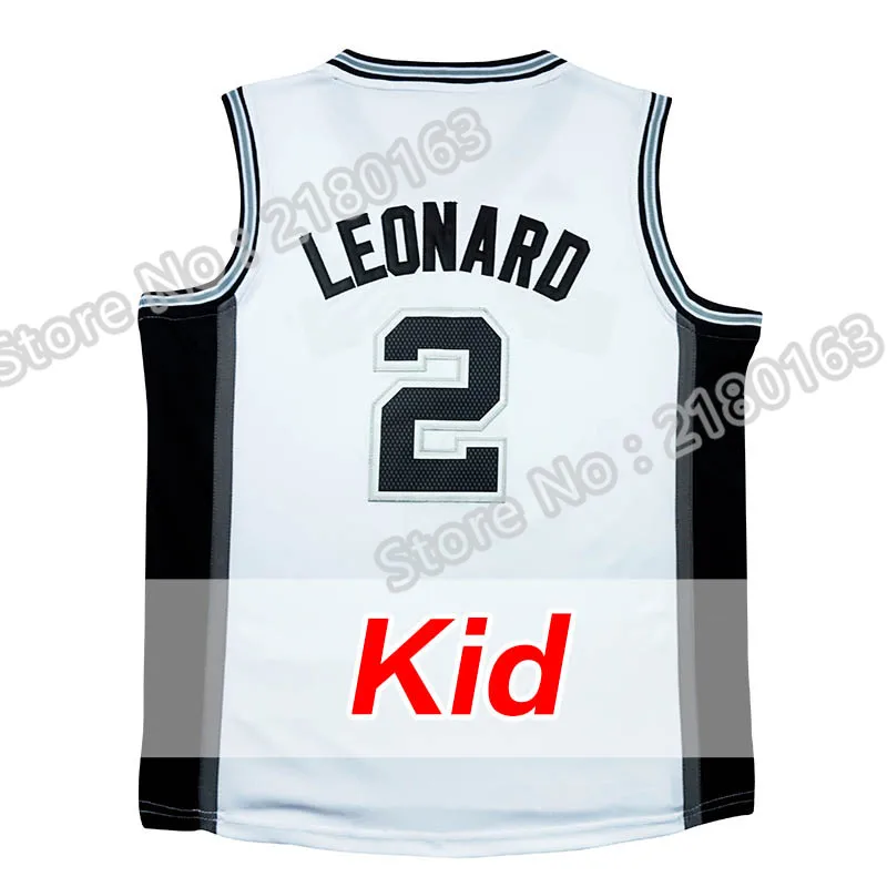 Высокое качество Kawhi Леонард #2 Баскетбол Джерси Rev 30 леонард 2 продаж Kid Бесплатная