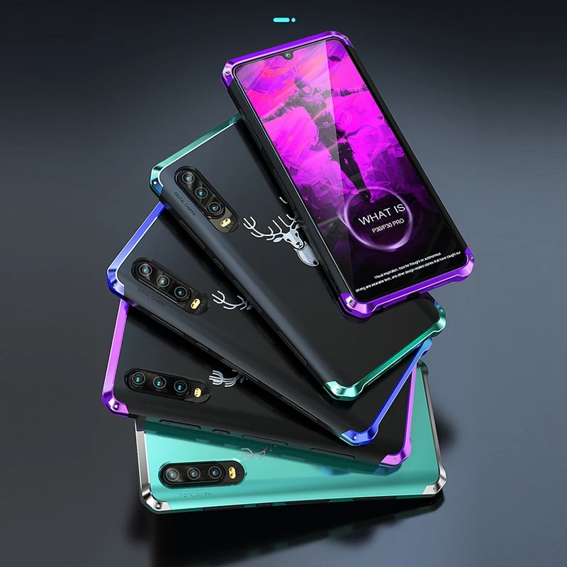 Чехол с металлической рамкой для huawei p30 PRO, чехол с металлическим бампером, пластиковый Роскошный чехол для телефона huawei p30 pro, Жесткий Защитный матовый чехол из ТПУ