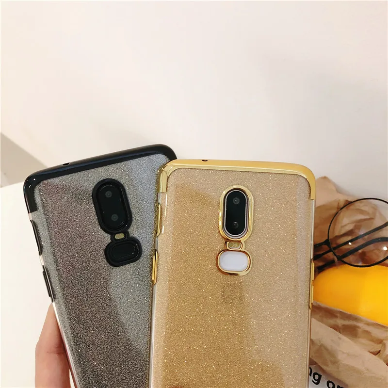 Роскошный Изящный Тонкий блестящий чехол для OnePlus 6 мягкая задняя крышка бампер 2