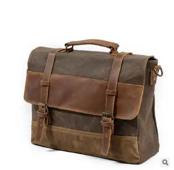 

Free Shipping,classic Brand men cowhide handbag.leather style briefcase,quality canvas bag,vintage briefcase.sales.gift