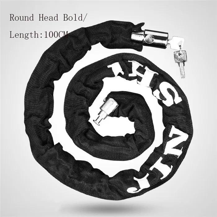 thicken 100cm 1050g Утолщенный велосипедный замок candado bicicleta противоугонные мотоциклетные электрические автомобильные замки Прочная сталь MTB горная цепь для дорожного велосипеда замок - Цвет: thicken 100cm 1050g
