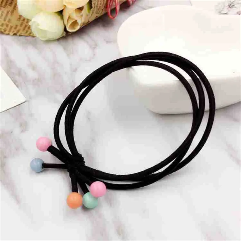 10PCS Hot Sale Women Fashion Gift Hair Accessories Elastic Bands Pearl Rubber Band Simple Ropes |