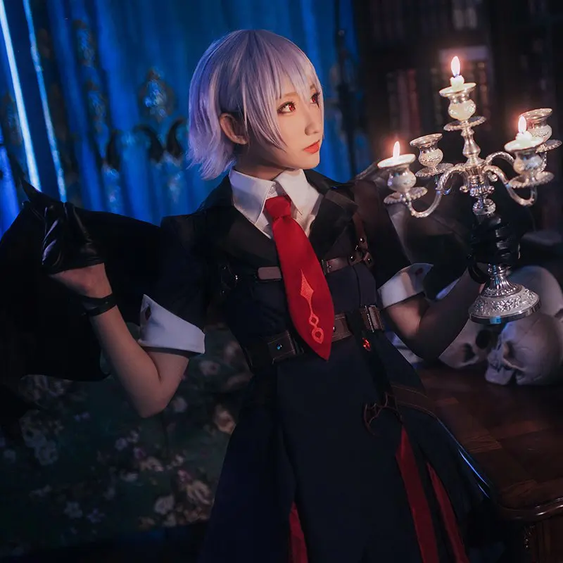 Амин проект Touhou Амина Алая Косплей Костюм Хэллоуин Униформа пальто + юбка галстук