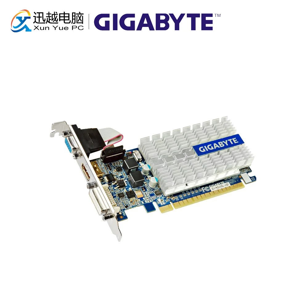 Gigabyte GV N210SL 1GI видеокарты 64 бит G 210 1G GDDR3 HDMI DVI VGA для Nvidia Geforce G210 оригинальная б/у