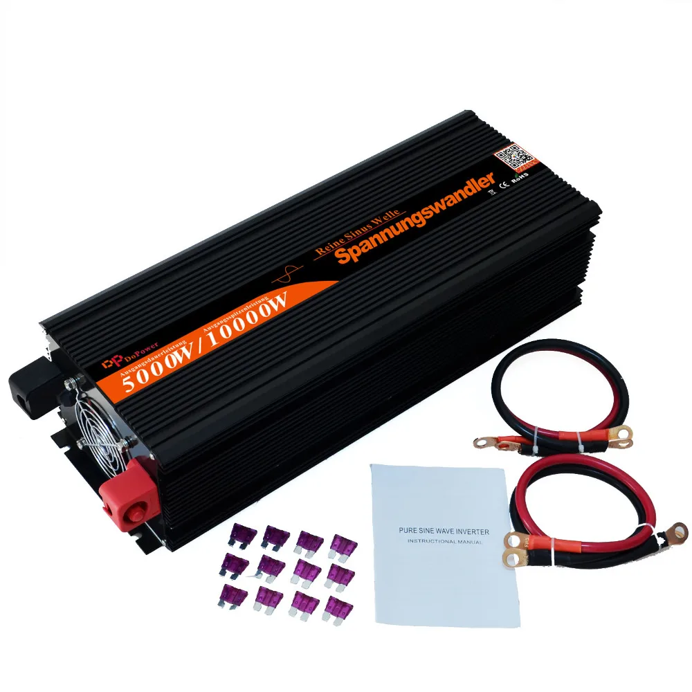 Инвертор 5000 Вт DC 24 В AC 220 230 Чистая синусоида пиковая мощность 10000 Вт|dopower inverter|pure