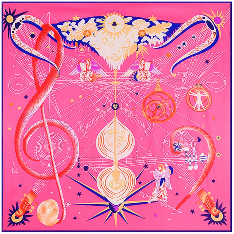 Шарф женский Квадратный из 100% шелка|square bandana|printed stolebrand silk scarf |