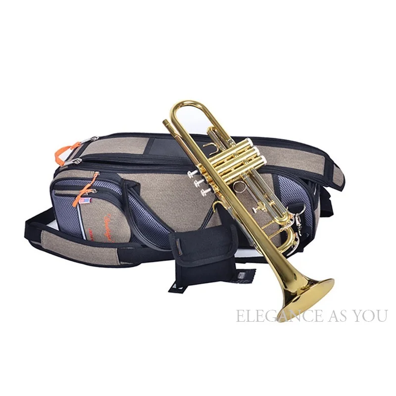 Плотная мягкая сумка, устойчивый чехол Bb trumpet, водонепроницаемая сумка для инструментов, переносная сумка на плечо, противоударный чехол