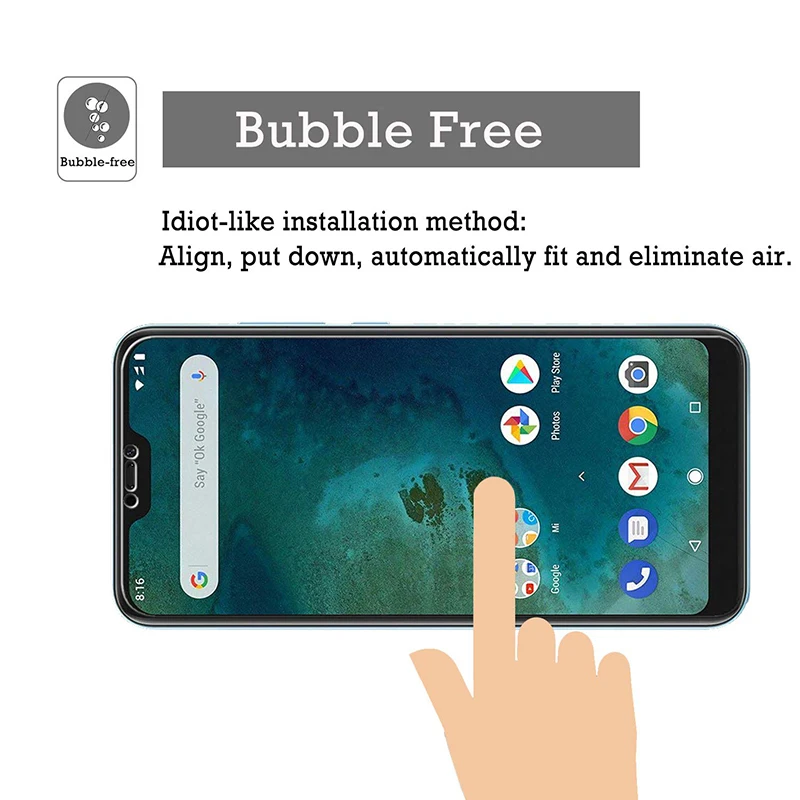 2 шт., закаленное стекло для Xiaomi Mi A2 Lite, защита экрана 9H 2.5D, пленка для телефона, Защитное стекло для Xiaomi Mi A2 Lite