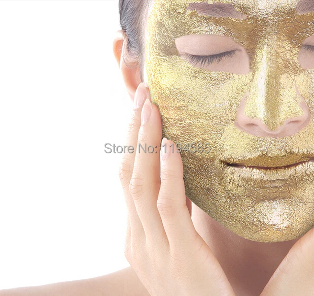 

50pcs Gold Leaf 9.33*9.33cm Large Anti-Aging Pure 24K Gold Foil Mask Moisturizing Facial Sheets Ageless Beauty SPA Equipment