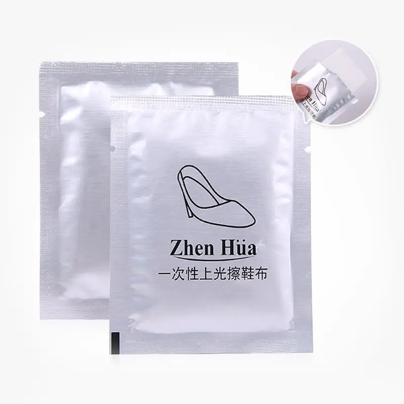 4 шт одноразовые кожаные туфли очистки ткани в индивидуальной упаковке влажные