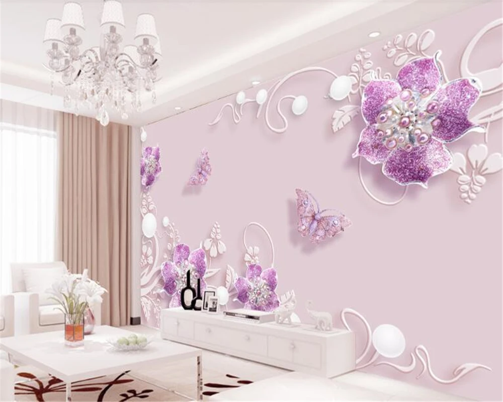 

beibehang wallpaper for walls 3 d Custom behang fashion beautiful butterfly wallpaper tv background wallpapers for living room