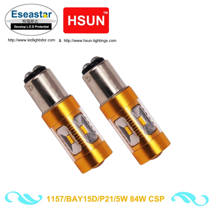 Eseastar 2 шт. высокомощный светодиодный указатель поворота canbus лампы BAY15D/1157/P21/5 Вт 84