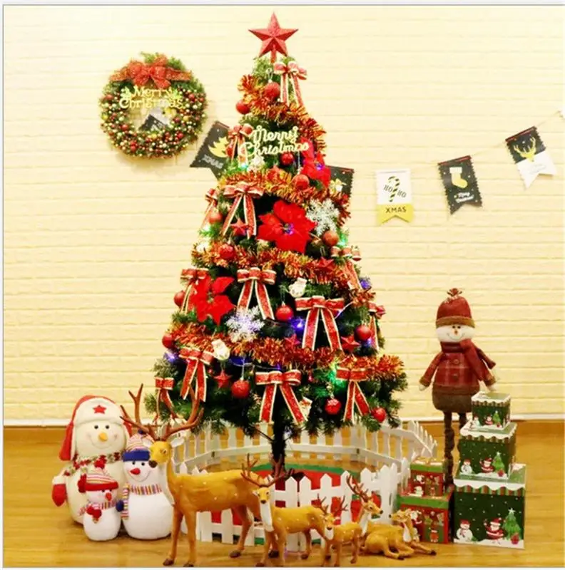 См 120 см Рождество дерево светодио дный светодиодное освещение Xmas вечерние Y аксессуары рождественские украшения для дома праздничный год орнамент елка