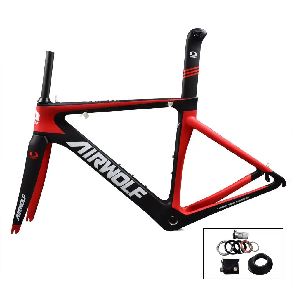 With Color Carbon Road Bike Frame carbon bicycle frameset include fork/seatpost/headset for Mechanical/DI2 both carbon bike frame - Цвет: With Color