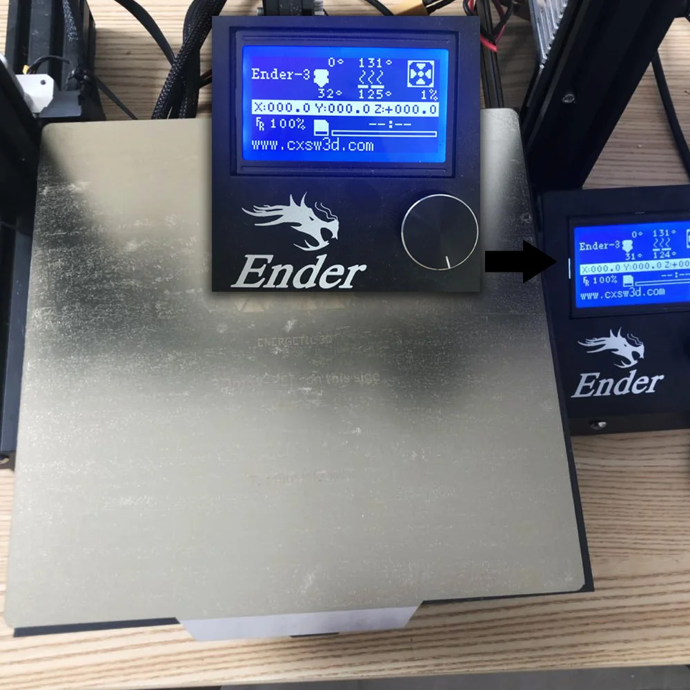 

ENERGETIC New Upgrade 3D Printer CR-10S5 Large Print Heated Bed 508x508mmSpring Steel Sheet applied PEI + Flex Magnetic Sticker
